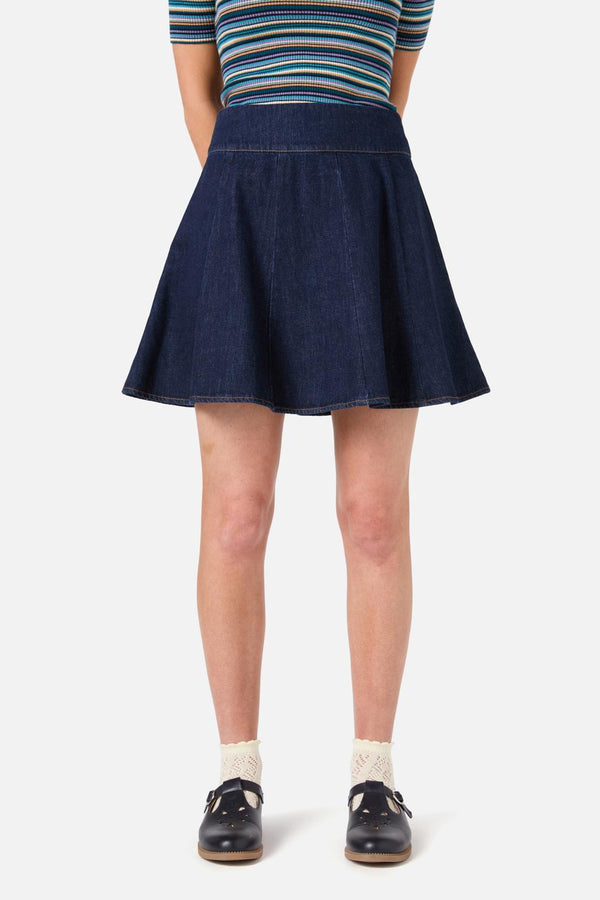 Princess Highway - Clara Denim Mini Skirt - dark-blue-denim
