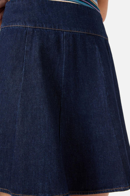 Princess Highway - Clara Denim Mini Skort - dark-blue-denim