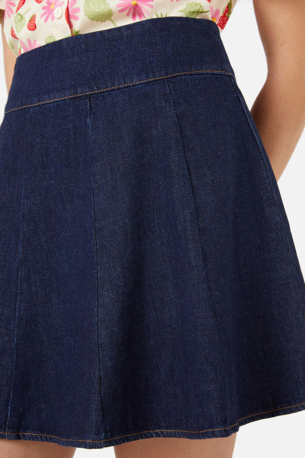 Princess Highway - Clara Denim Mini Skirt - dark-blue-denim