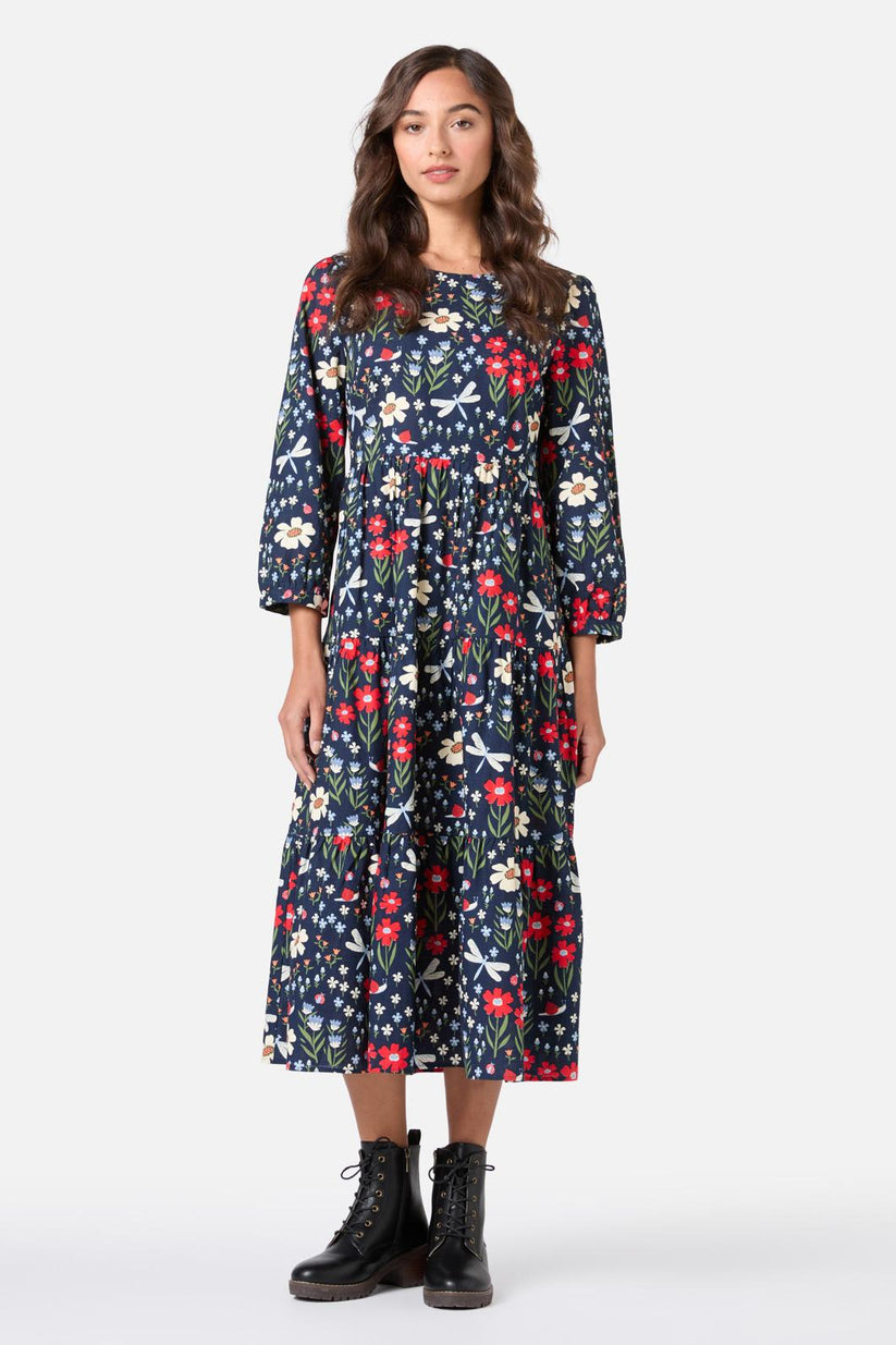 GARDEN SCARF MIDI DRESS