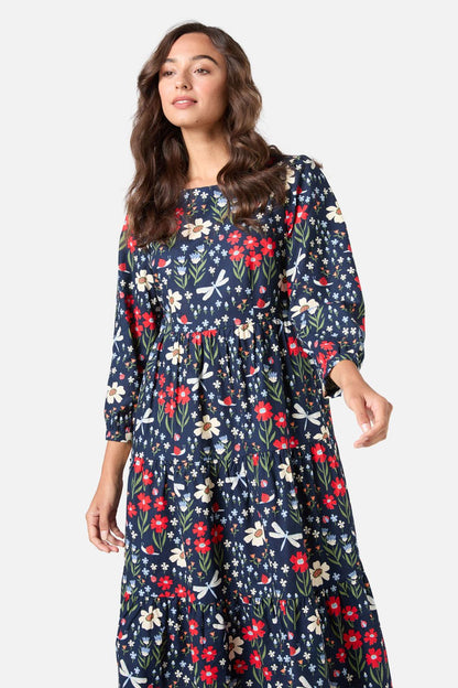 Princess Highway - Garden Life Midi Dress - navy