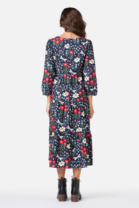 Princess Highway - Garden Life Midi Dress - navy
