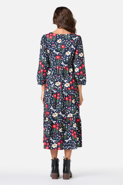 Princess Highway - Garden Life Midi Dress - navy