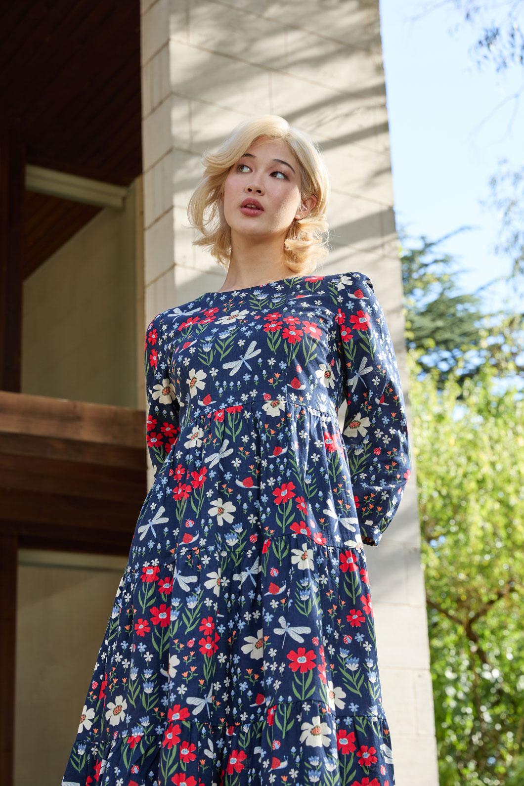 Princess Highway - Garden Life Midi Dress - navy