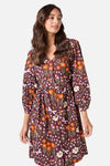 Princess Highway - Garden Life Button Front Dress - chocolate