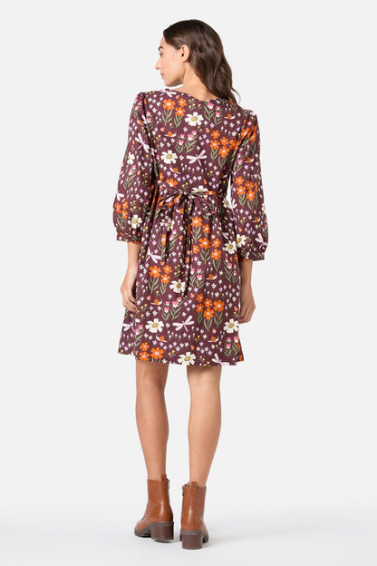 Princess Highway - Garden Life Button Front Dress - chocolate