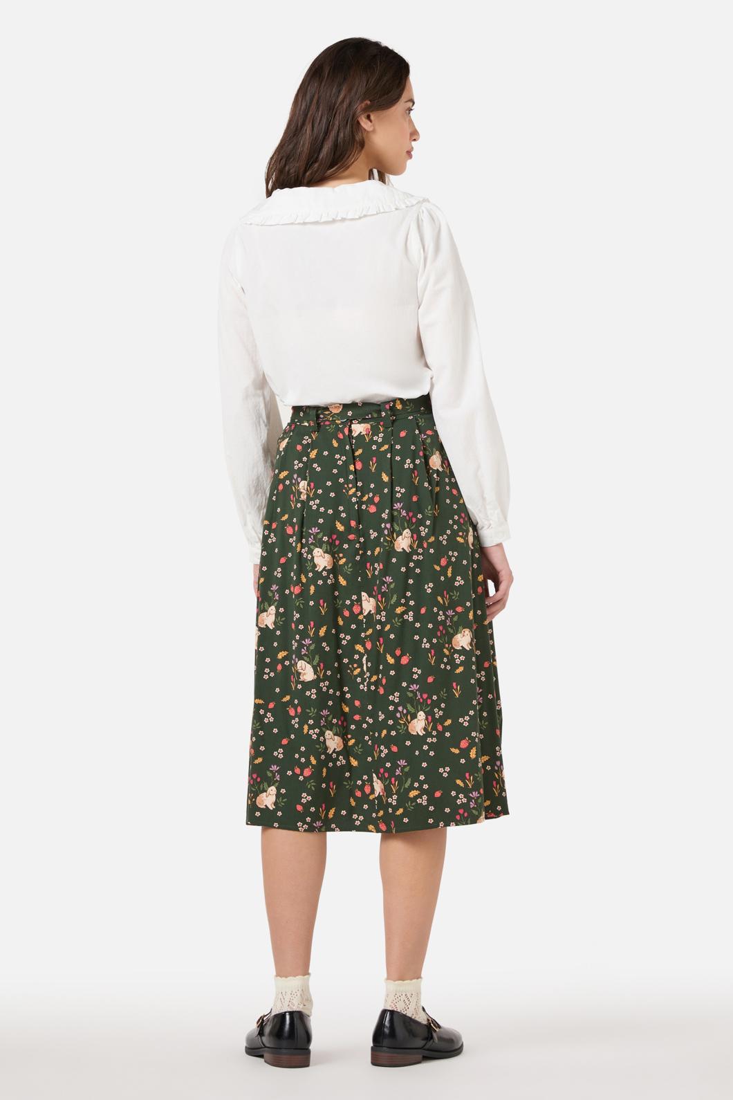 Princess Highway - Coco Rabbit Midi Skirt - olive