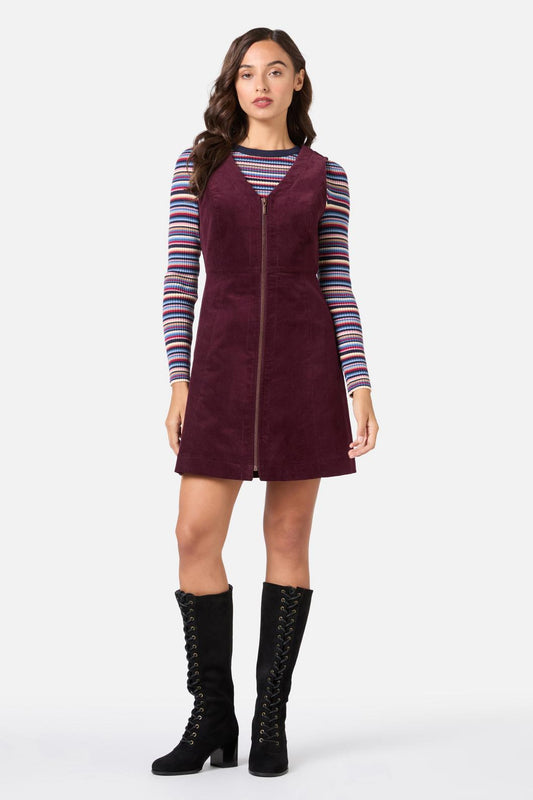 Princess Highway - Honey Cord Pinafore - wine
