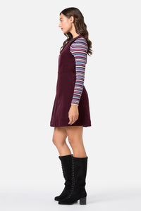 Princess Highway - Honey Cord Pinafore - wine