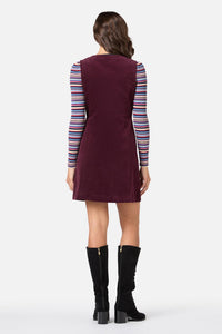 Princess Highway - Honey Cord Pinafore - wine
