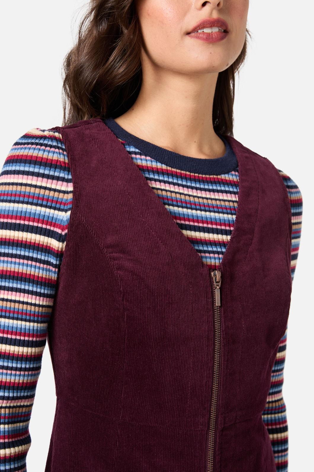 Princess Highway - Honey Cord Pinafore - wine