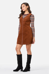 Princess Highway - Honey Cord Pinafore - toffee