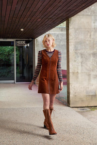 Princess Highway - Honey Cord Pinafore - toffee