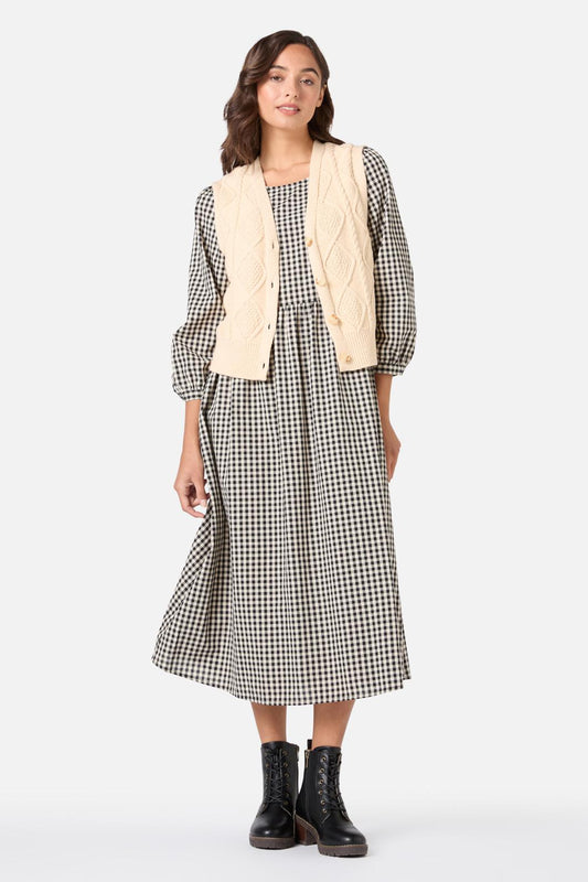 Princess Highway - Renae Check Midi Dress - black