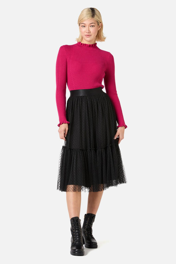 Princess Highway - Keira Tulle Midi Skirt - black