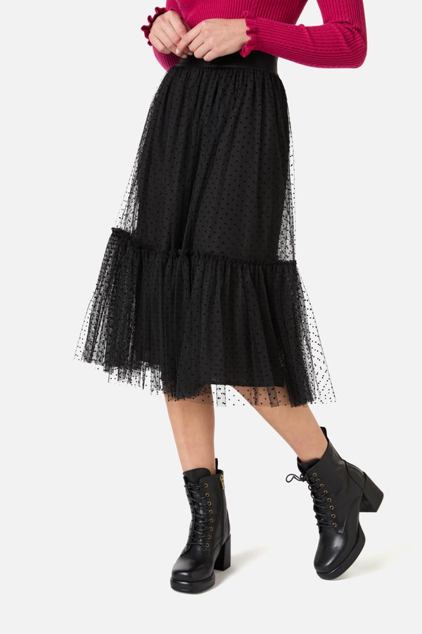 Princess Highway - Keira Tulle Midi Skirt - black