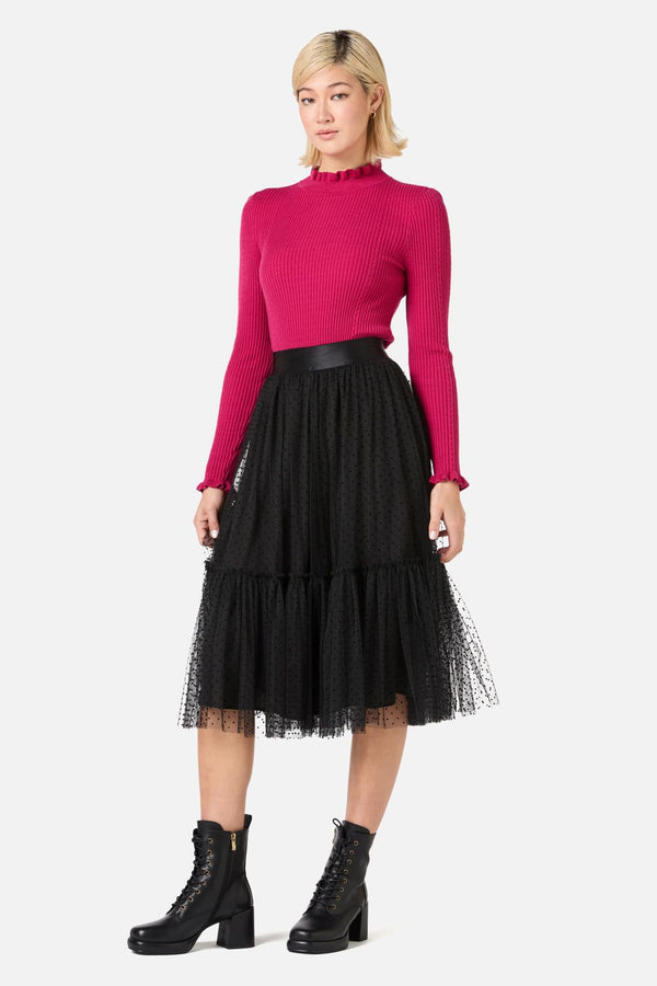 Princess Highway - Keira Tulle Midi Skirt - black
