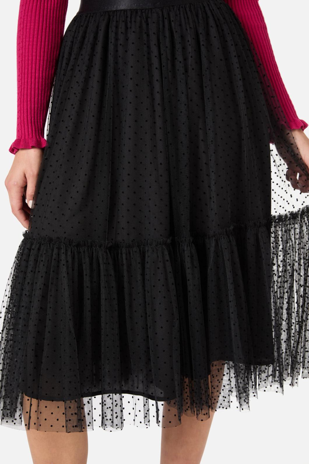 Princess Highway - Keira Tulle Midi Skirt - black
