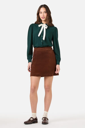 Princess Highway - Annie Long Sleeve Bow Blouse - green