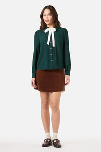 Princess Highway - Annie Long Sleeve Bow Blouse - green