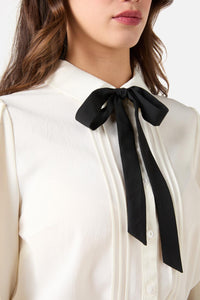 Princess Highway - Annie Long Sleeve Bow Blouse - cream