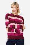 Princess Highway - Aurora Stripe Knit Jumper - berry