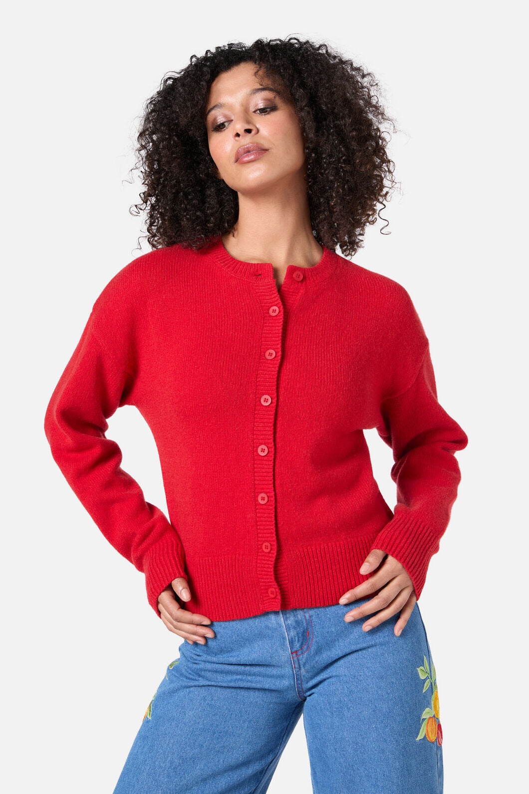 Princess Highway - Jodie Wool Blend Cardigan - red