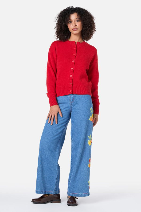 Princess Highway - Jodie Wool Blend Cardigan - red