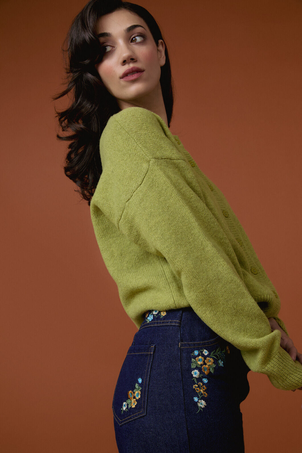 Princess Highway - Jodie Wool Blend Cardigan - green