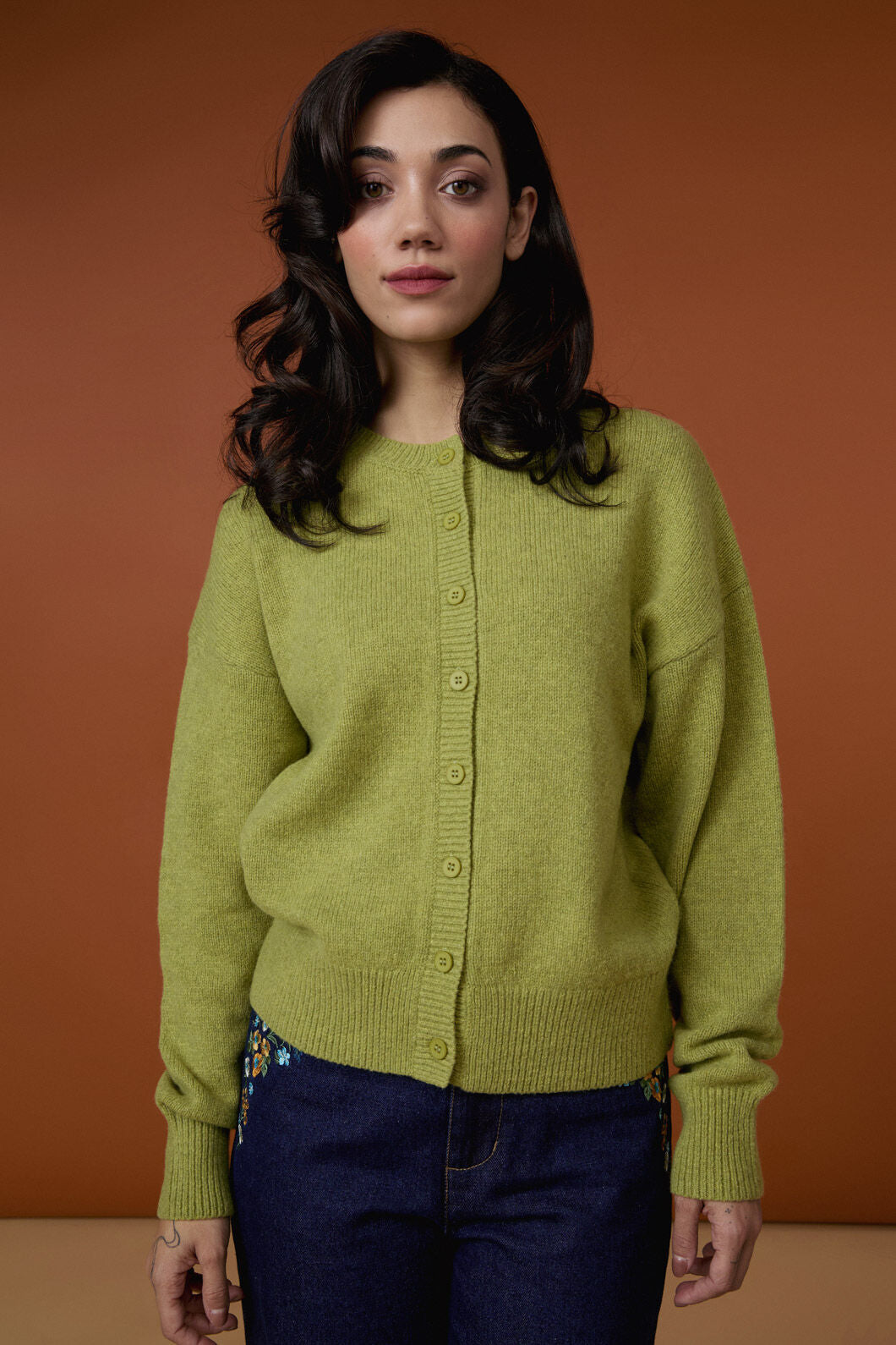 Princess Highway - Jodie Wool Blend Cardigan - green