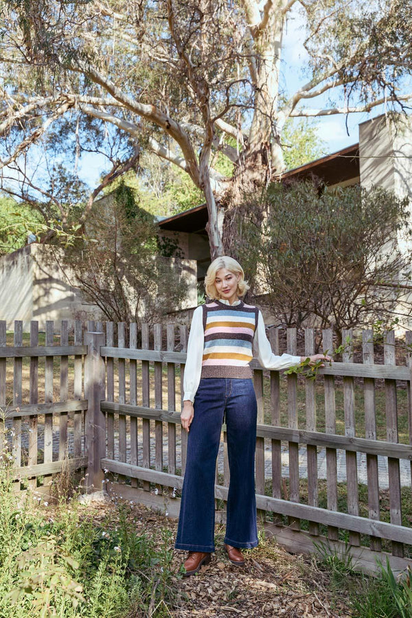 Princess Highway - Aurora Stripe Knit Vest - multi