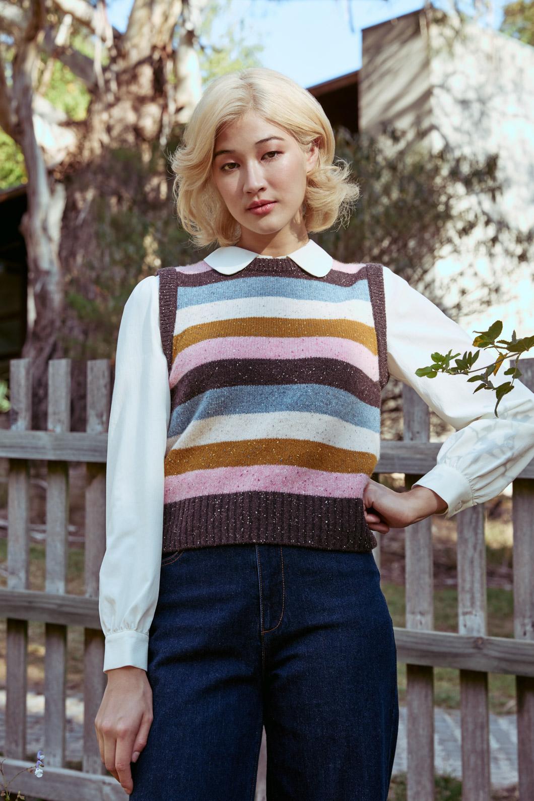 Princess Highway - Aurora Stripe Knit Vest - multi