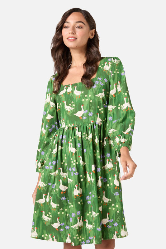 Princess Highway - Lucy Goosey Smock Dress - green