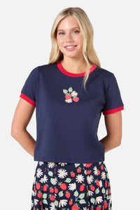 Princess Highway - Strawberry Tee - navy