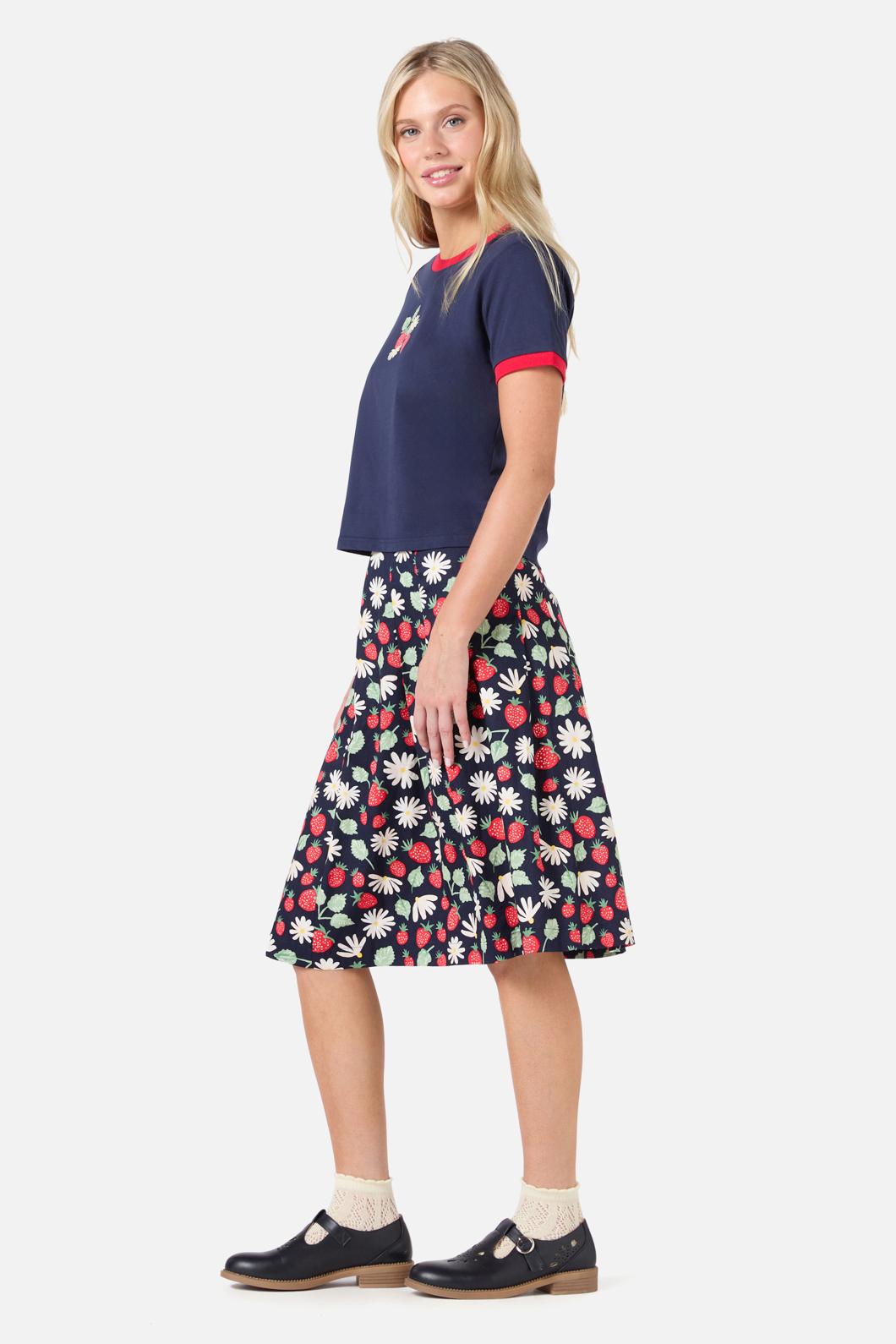 Princess Highway - Strawberry Tee - navy