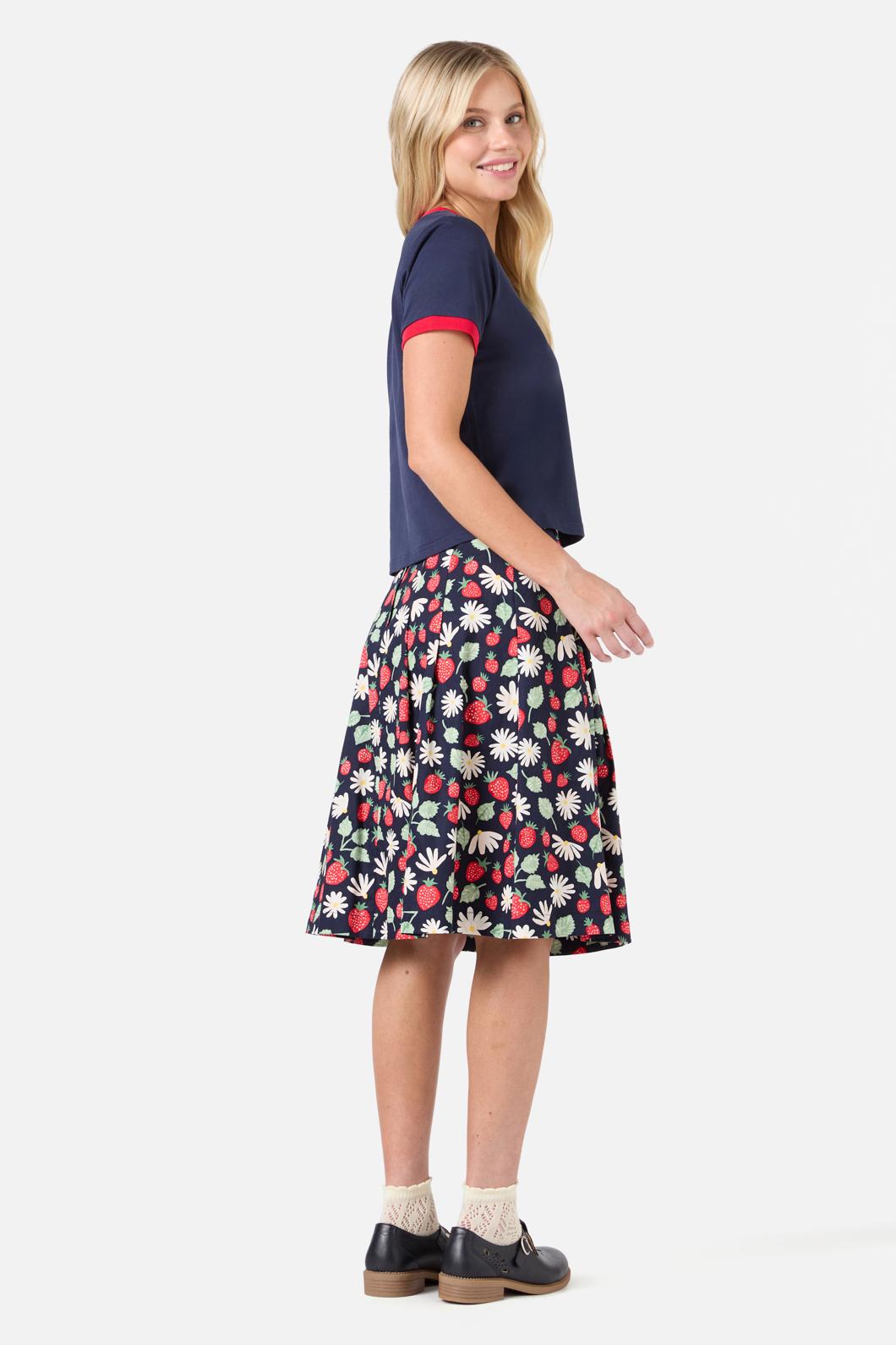 Princess Highway - Strawberry Tee - navy