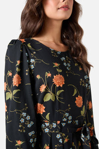 Princess Highway - Esmerelda Floral Mini Dress - black
