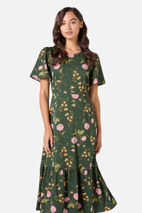 Princess Highway - Esmerelda Floral Midi Dress - green