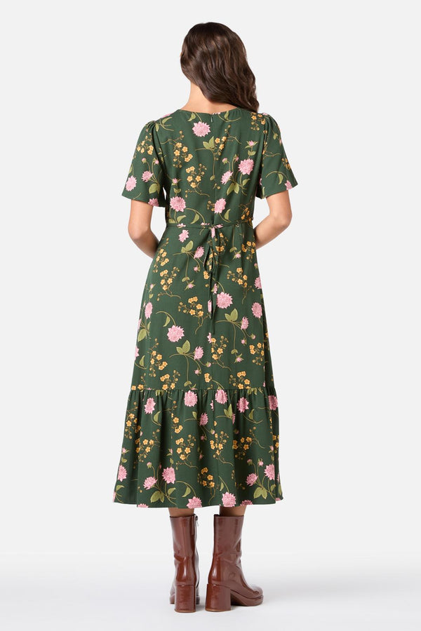 Princess Highway - Esmerelda Floral Midi Dress - green