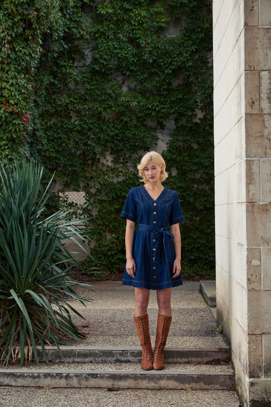 Princess Highway - Tegan Denim Mini Dress - blue-denim