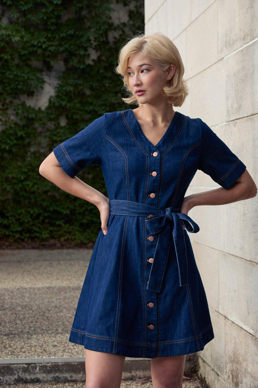 Princess Highway - Tegan Denim Mini Dress - blue-denim