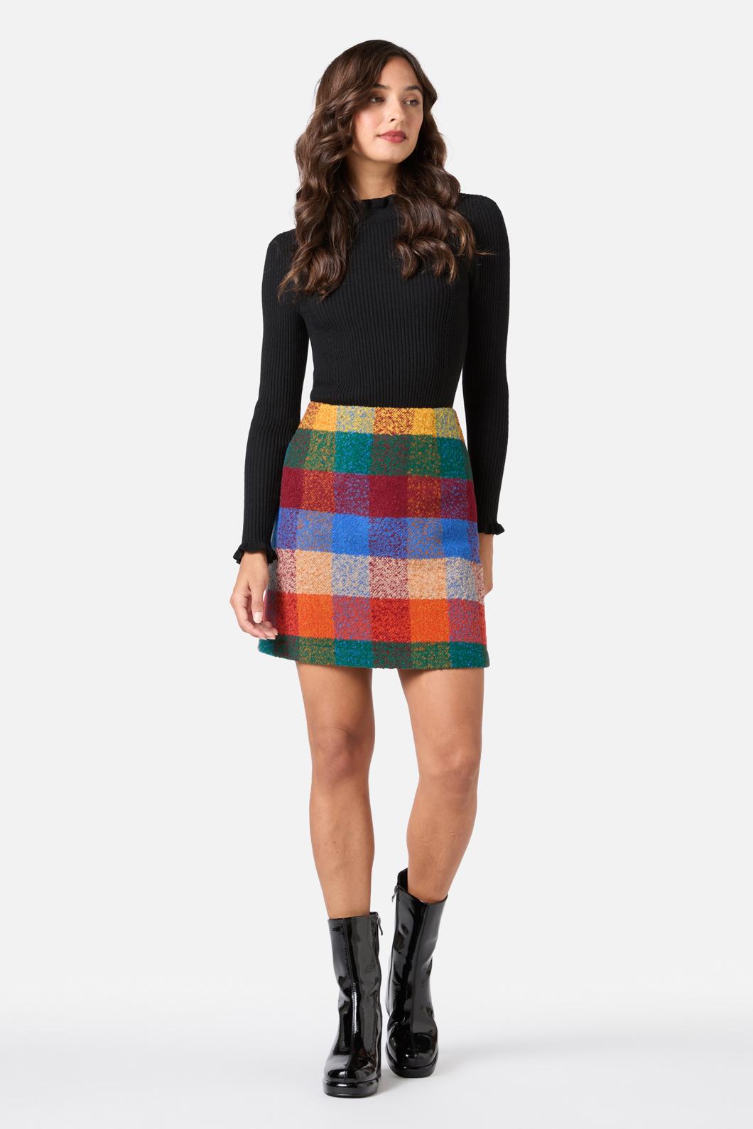 Princess Highway - Milly Bright Check Skirt - bright-check