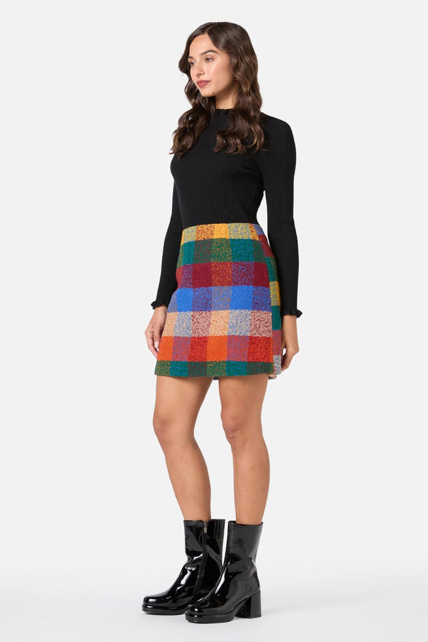 Princess Highway - Milly Bright Check Skirt - bright-check