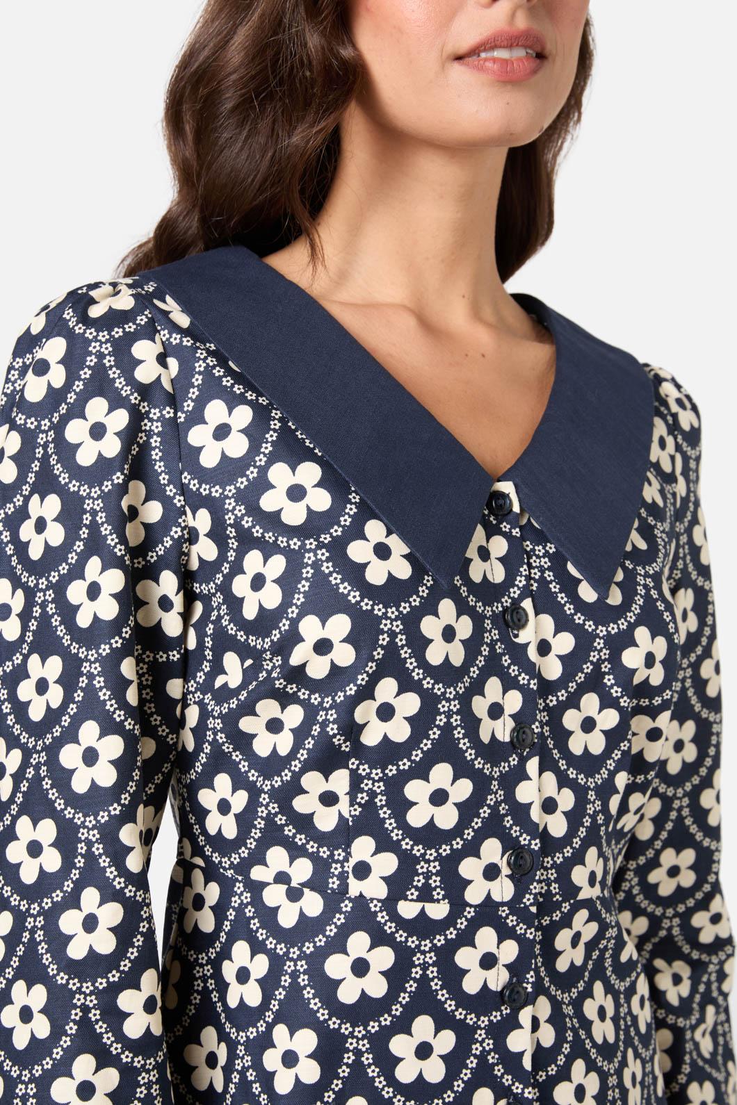 Princess Highway - Megan Cute Collar Mini Dress - navy