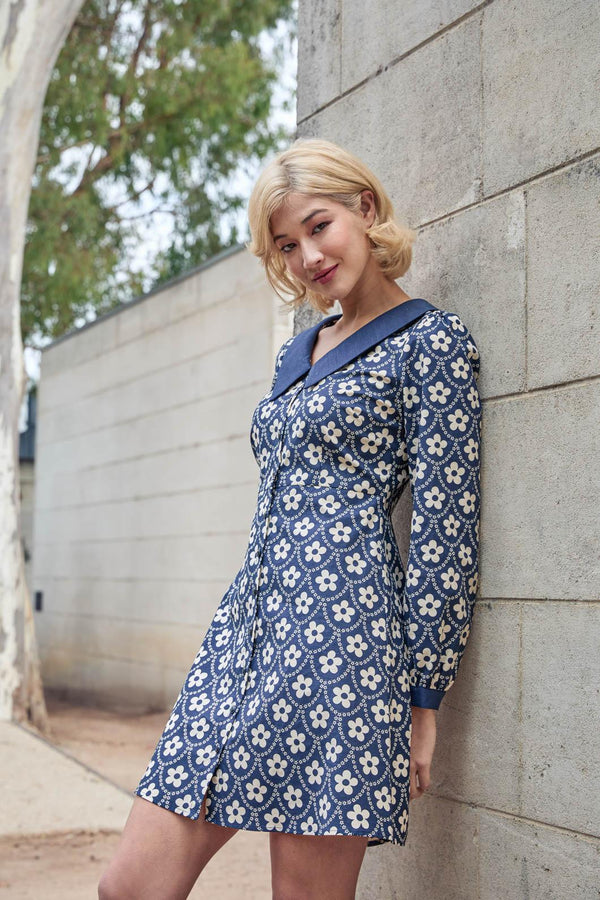 Princess Highway - Megan Cute Collar Mini Dress - navy