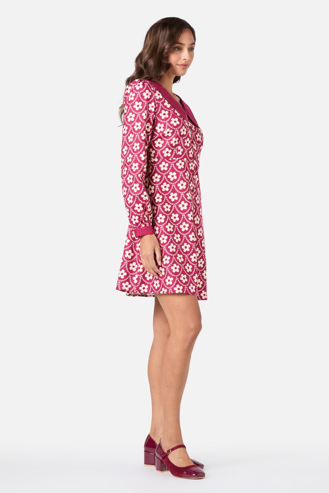Princess Highway - Megan Cute Collar Mini Dress - berry