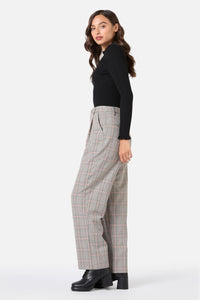 Princess Highway - Joe Check Tailored Pant - black-red
