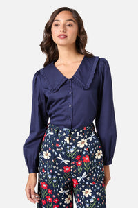 Princess Highway - Sherry Cute Collar Blouse - navy