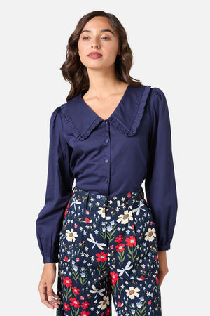 Princess Highway - Sherry Cute Collar Blouse - navy