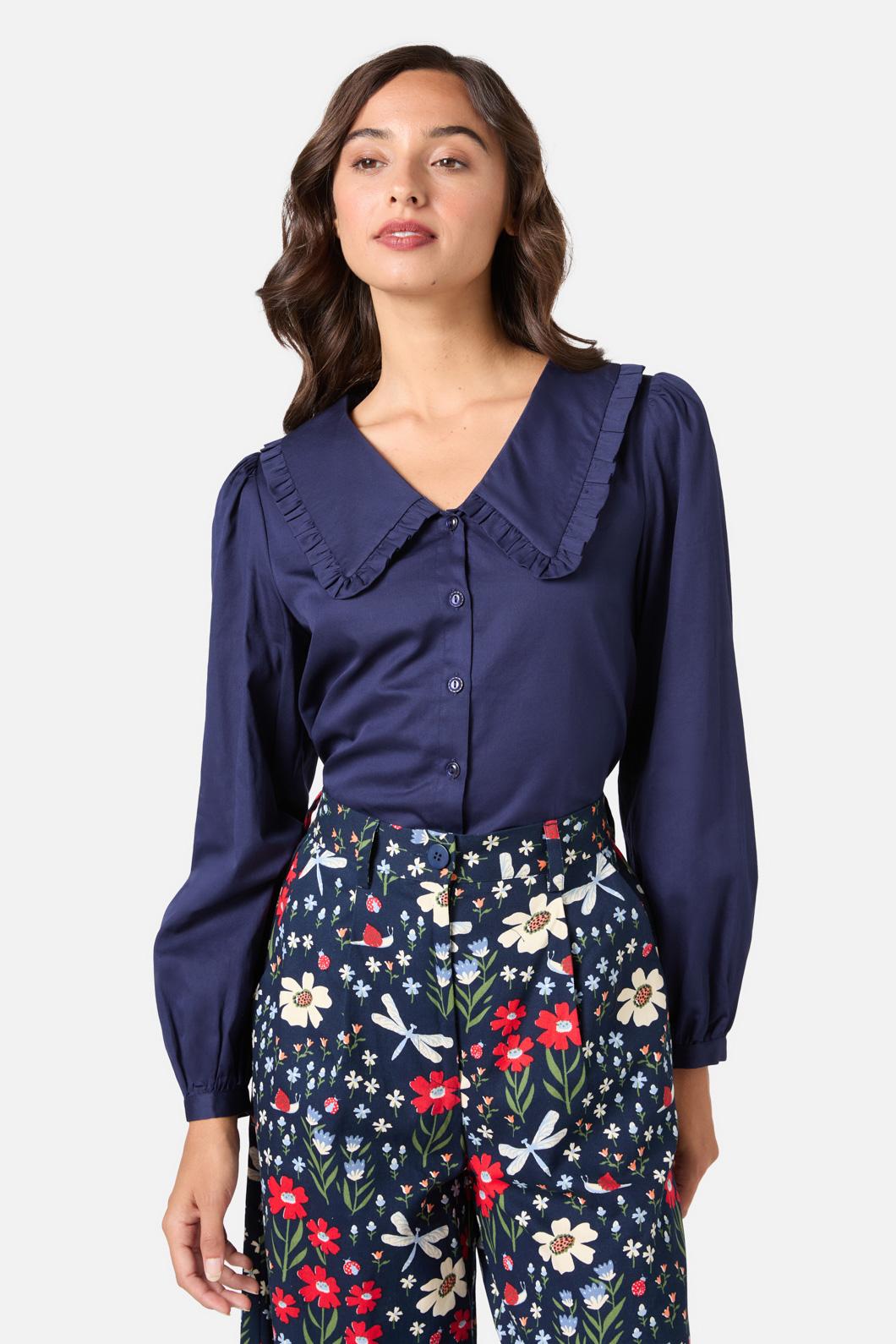 Princess Highway - Sherry Cute Collar Blouse - navy